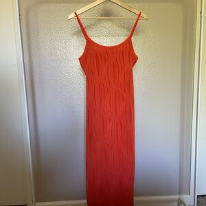 Orange Spaghetti Dress